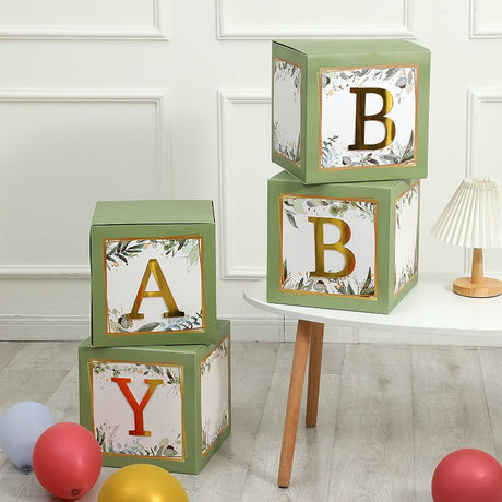1 Set DIY Balloon Boxes 12" Sage - YauSpark