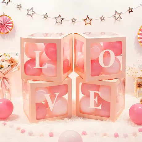 1 Set DIY Balloon Boxes 12" Wood Grain - YauSpark