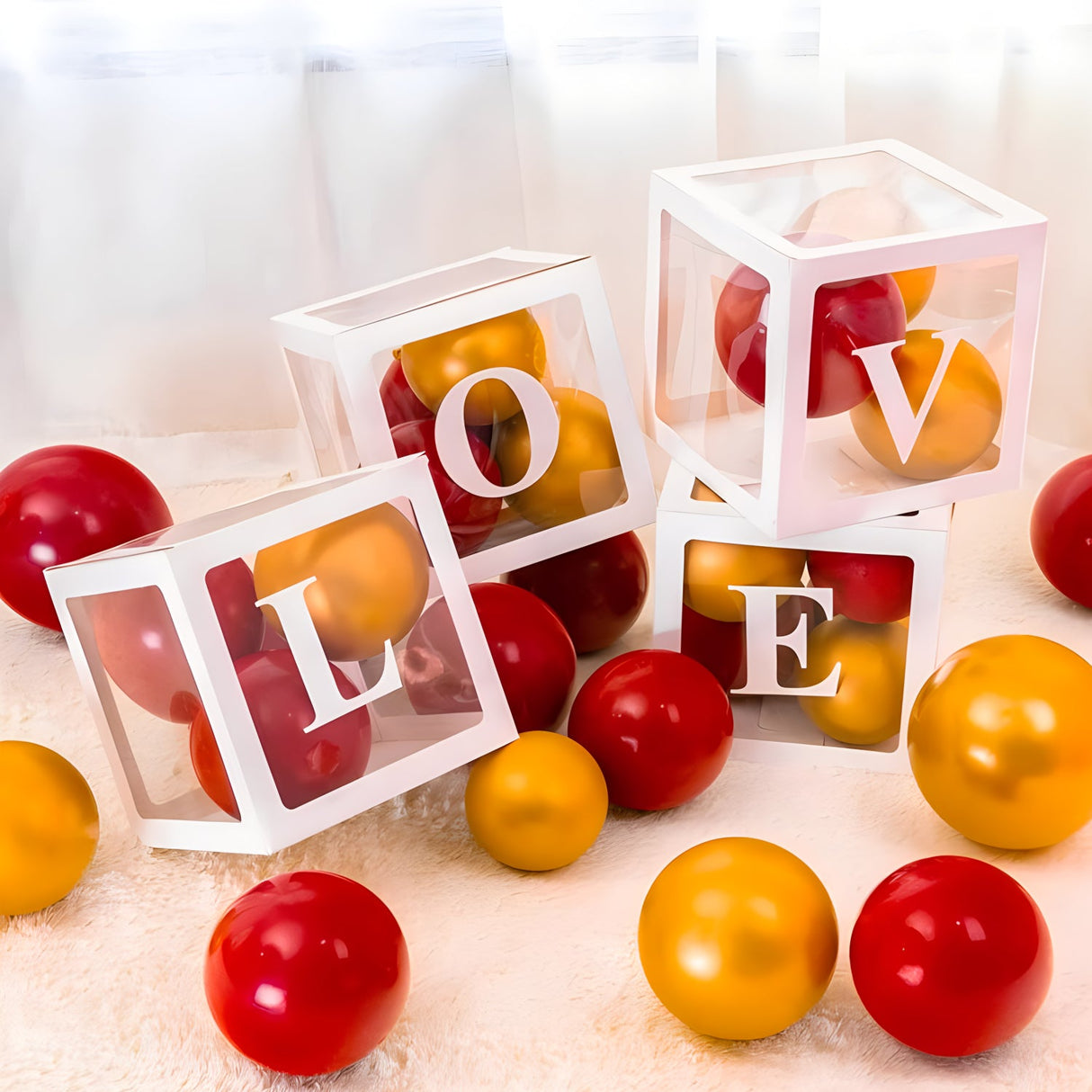 1 Set DIY Balloon Boxes 12" Wood Grain - YauSpark