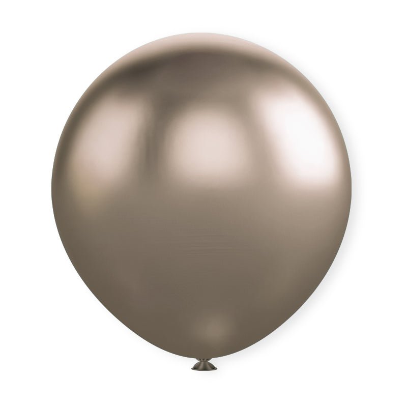 10 Pc Chrome Champagne Gold Latex Helium, Air or Water Balloons 18" - YauSpark