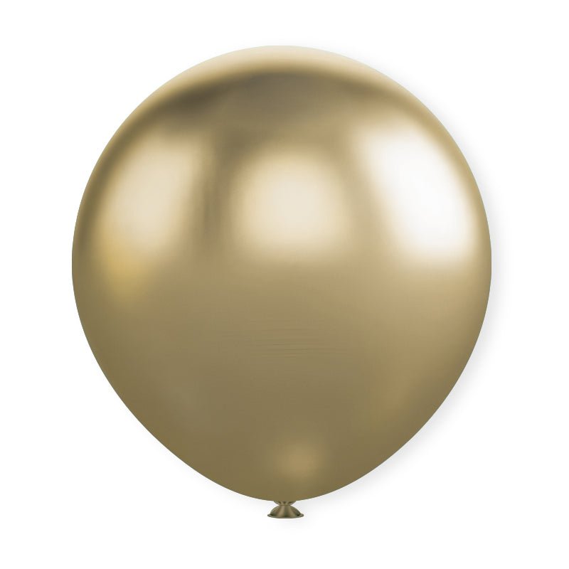 10 Pc Chrome Gold Latex Helium, Air or Water Balloons 18" - YauSpark