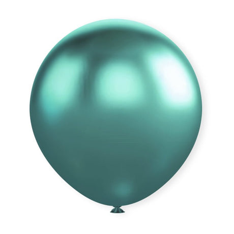 10 Pc Chrome Green Latex Helium, Air or Water Balloons 18" - YauSpark