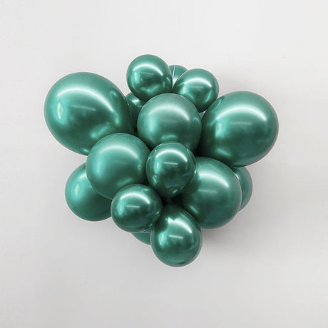 10 Pc Chrome Green Latex Helium, Air or Water Balloons 18" - YauSpark