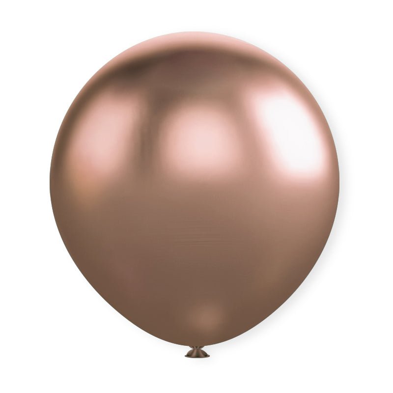10 Pc Chrome Rose Gold Latex Helium, Air or Water Balloons 18" - YauSpark