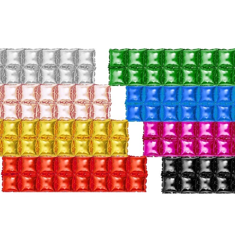 10 Pc Double Row Mylar Foil Balloon Backdrop 41"x11" Gold - YauSpark