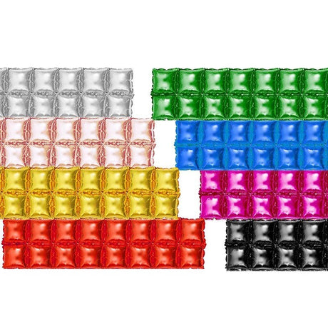 10 Pc Double Row Mylar Foil Balloon Backdrop 41"x11" Gold - YauSpark