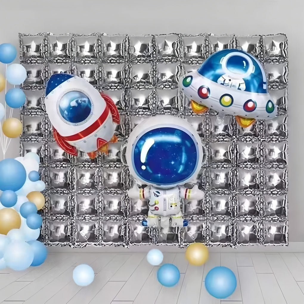 10 Pc Double Row Mylar Foil Balloon Backdrop 41"x11" Gold - YauSpark