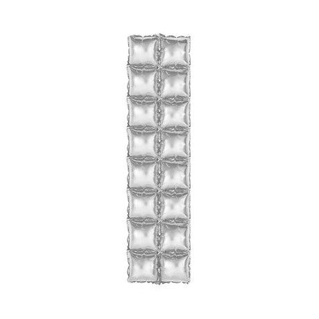 10 Pc Double Row Mylar Foil Balloon Backdrop 41"x11" Silver - YauSpark
