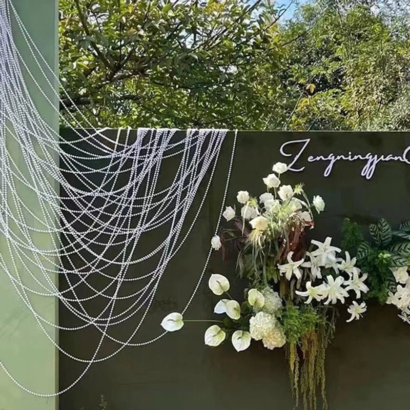 10 Pc Faux Mother of Pearls Beads Vase Fillers in 8mm White - YauSpark