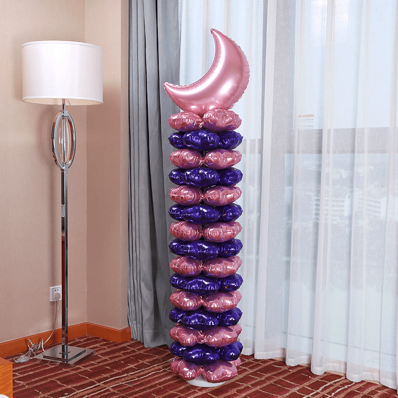 10 Pc Fluorescent Purple Four Leaf Clover Shaped Mylar Foil Balloons 16" - YauSpark