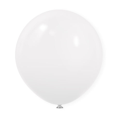 10 Pc Matte White Latex Helium, Air or Water Balloons 18" - YauSpark