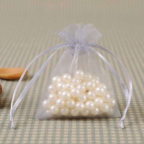 10 Pc Organza Drawstring Wedding Party Favor Gift Bags 5"x7" Grey - YauSpark