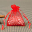10 Pc Organza Drawstring Wedding Party Favor Gift Bags 5"x7" Red - YauSpark