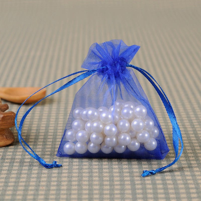 10 Pc Organza Drawstring Wedding Party Favor Gift Bags 5"x7" Royal Blue - YauSpark
