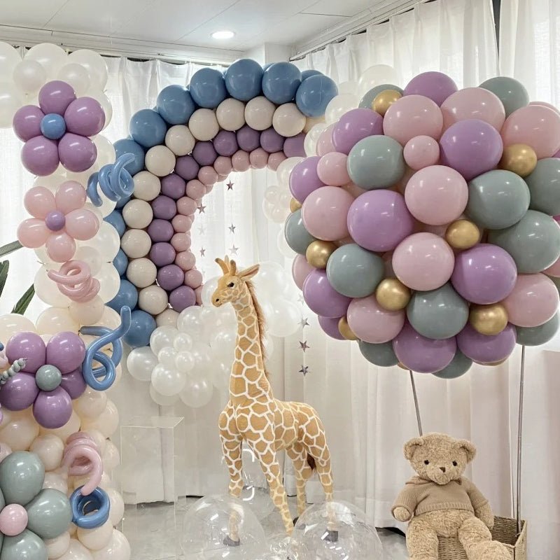 10 Pc Pastel Dusk White Latex Helium, Air or Water Balloons 18" - YauSpark