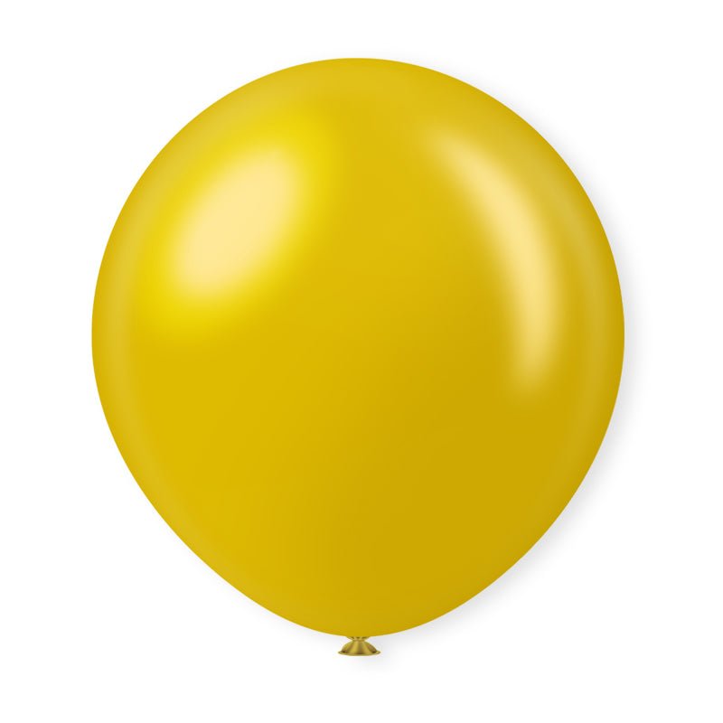 10 Pc Shiny Pearl Gold Latex Helium, Air or Water Balloons 18" - YauSpark