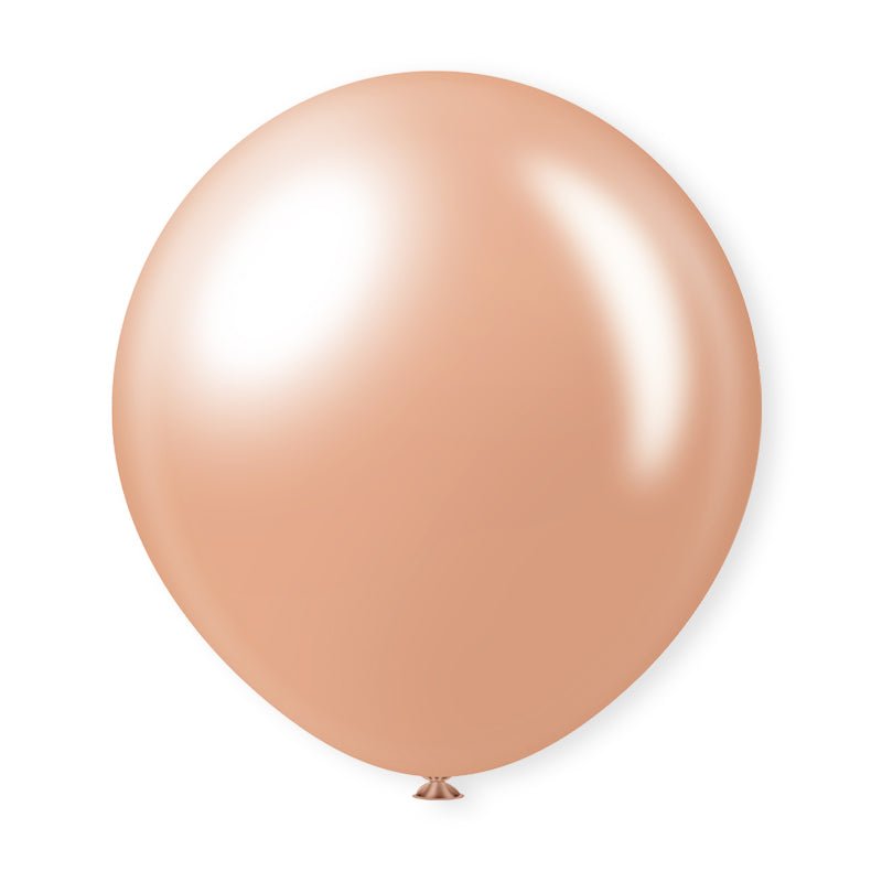 10 Pc Shiny Pearl Rose Gold Latex Helium, Air or Water Balloons 18" - YauSpark