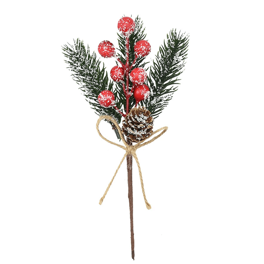 10 Pcs Berries Pine Cones Christmas Decoration Crafts Red - YauSpark