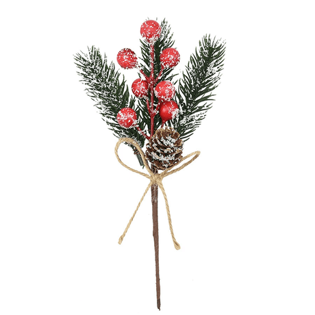 10 Pcs Berries Pine Cones Christmas Decoration Crafts Red - YauSpark