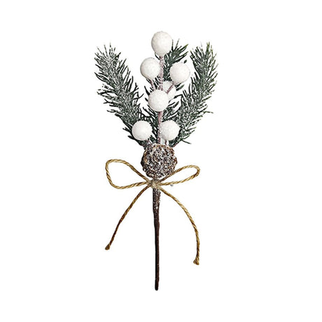 10 Pcs Berries Pine Cones Christmas Decoration Crafts White - YauSpark