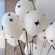 10 Sets Black Butterfly Latex Balloons 18" White - YauSpark