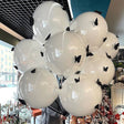 10 Sets Double - layer Black Butterfly Clear Bobo Balloons 18" White - YauSpark
