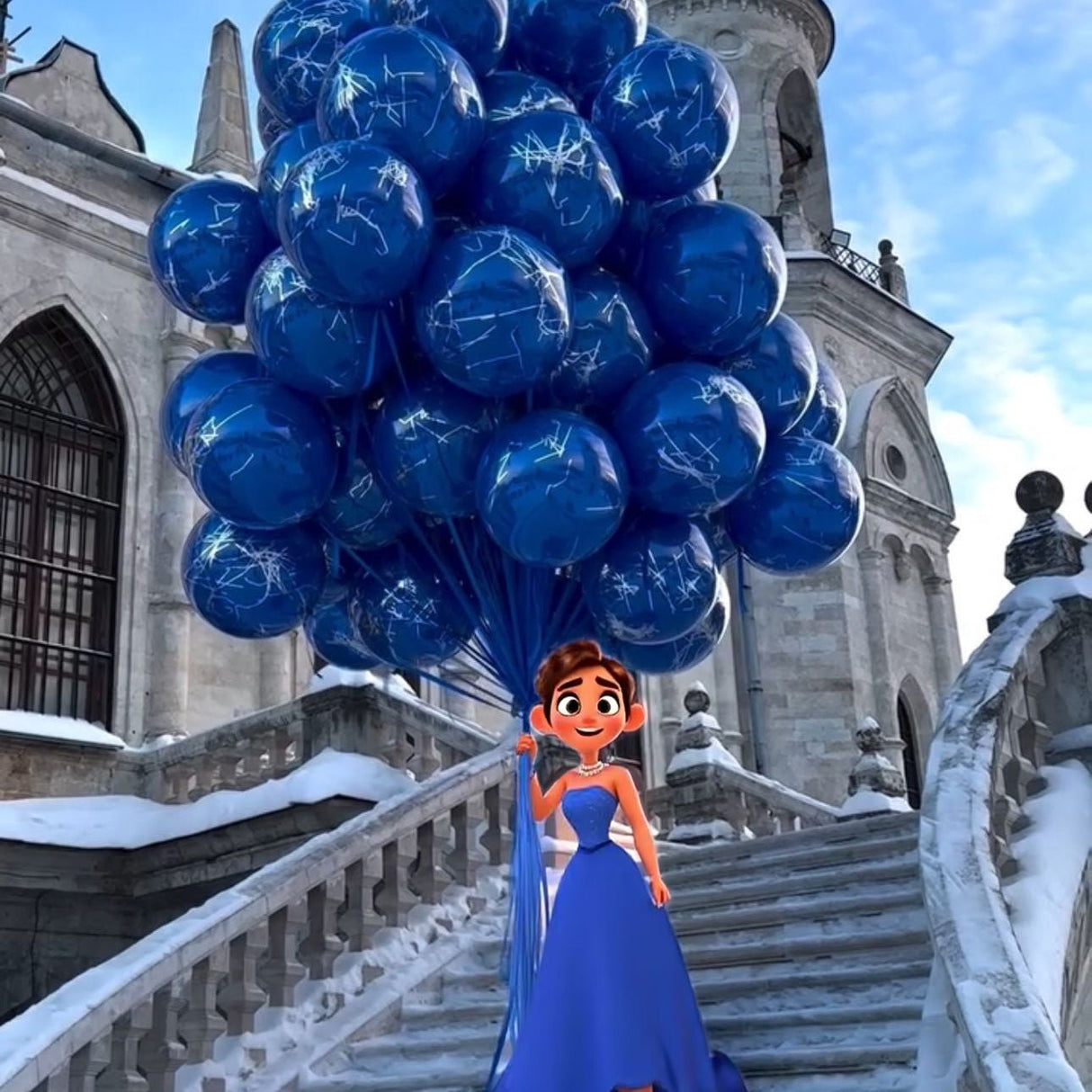 10 Sets Double - layer Clear Bobo Balloons 18" Rose Red - YauSpark