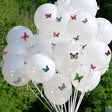 10 Sets Double - layer Color Butterfly Clear Bobo Balloons 18" White - YauSpark