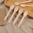 100 Pc Birchwood Spoons 6" Natural Disposable Wooden Cutlery - YauSpark