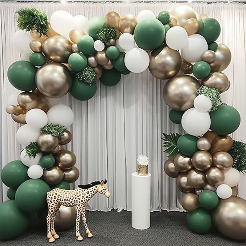 100 Pc Chrome Champagne Gold Latex, Air or Water Balloons 5" - YauSpark