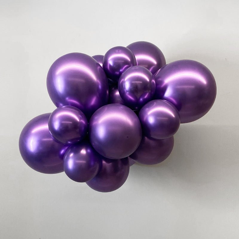100 Pc Chrome Purple Latex, Air or Water Balloons 5" - YauSpark