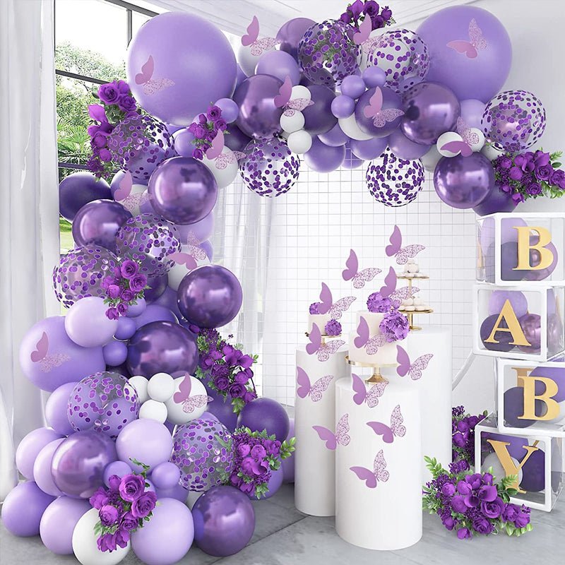 100 Pc Chrome Purple Latex, Air or Water Balloons 5" - YauSpark
