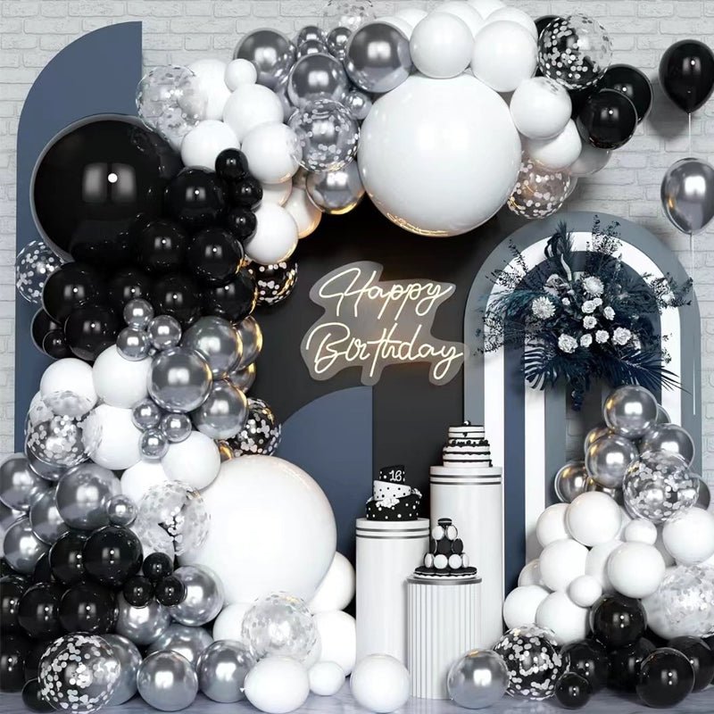 100 Pc Chrome Silver Latex, Air or Water Balloons 5" - YauSpark