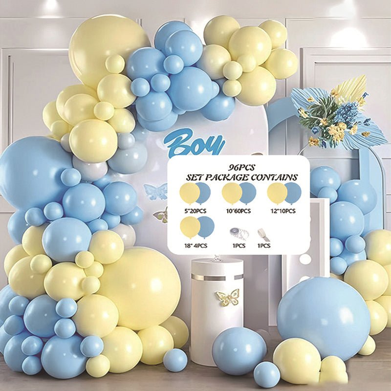 100 Pc Macaroon Blue Latex, Air or Water Balloons 5" - YauSpark