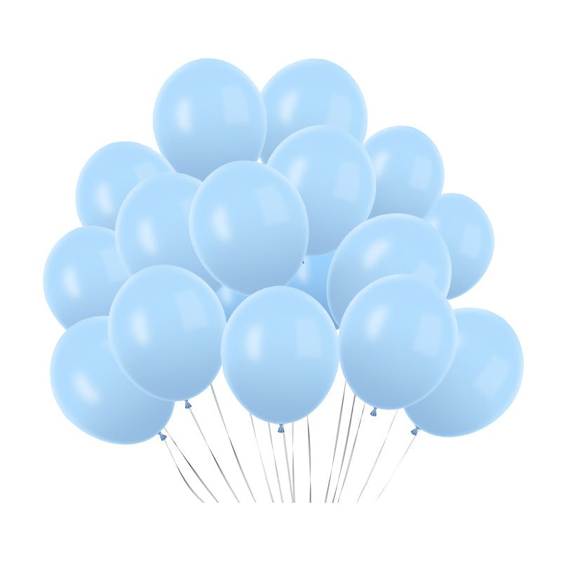 100 Pc Macaroon Blue Latex, Air or Water Balloons 5" - YauSpark
