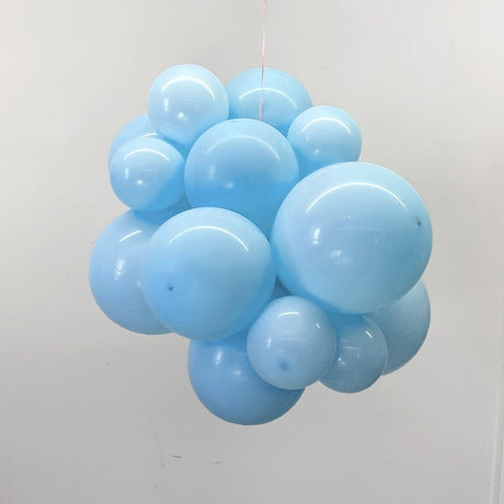 100 Pc Macaroon Blue Latex, Air or Water Balloons 5" - YauSpark