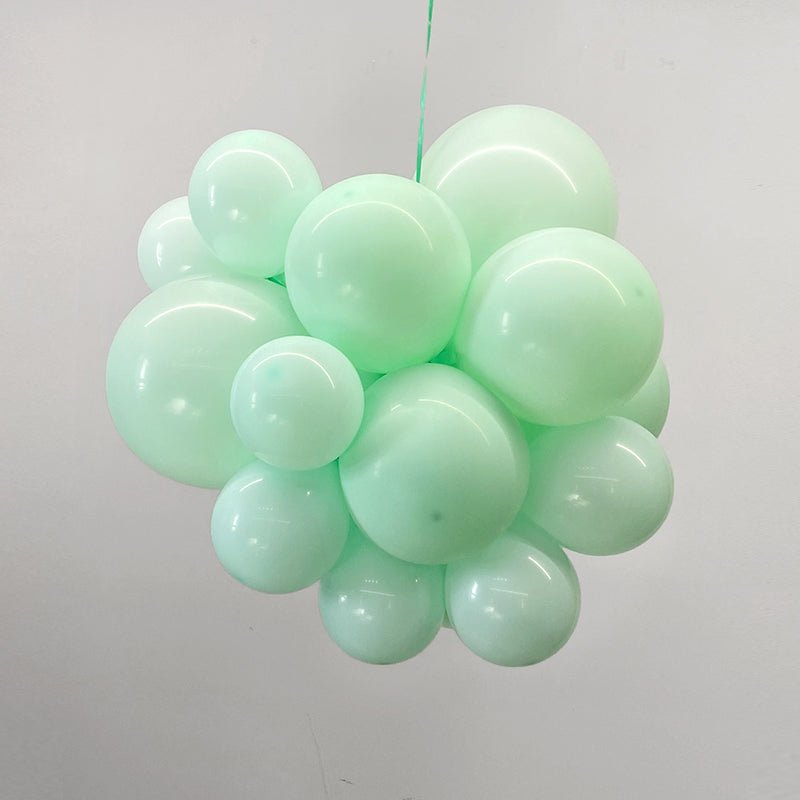 100 Pc Macaroon Green Latex, Air or Water Balloons 5" - YauSpark