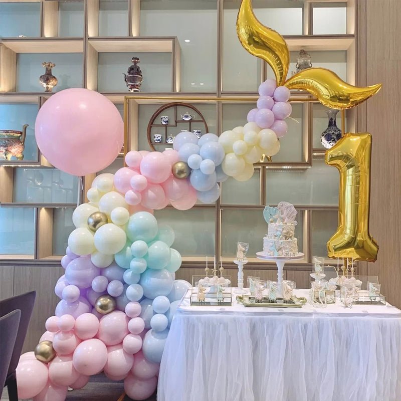 100 Pc Macaroon Green Latex, Air or Water Balloons 5" - YauSpark