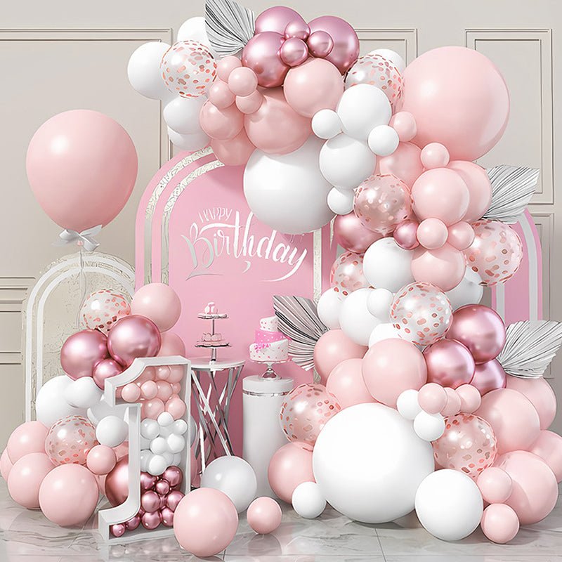 100 Pc Macaroon Pink Latex, Air or Water Balloons 5" - YauSpark