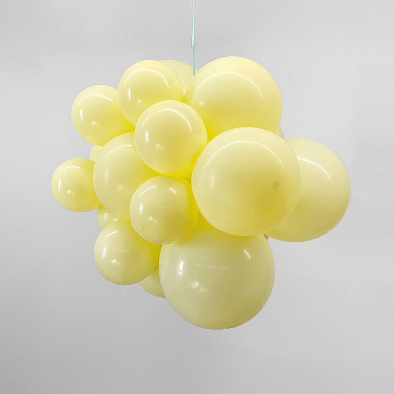 100 Pc Macaroon Yellow Latex, Air or Water Balloons 5" - YauSpark