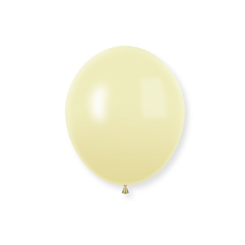 100 Pc Macaroon Yellow Latex Helium, Air or Water Balloons 10" - YauSpark