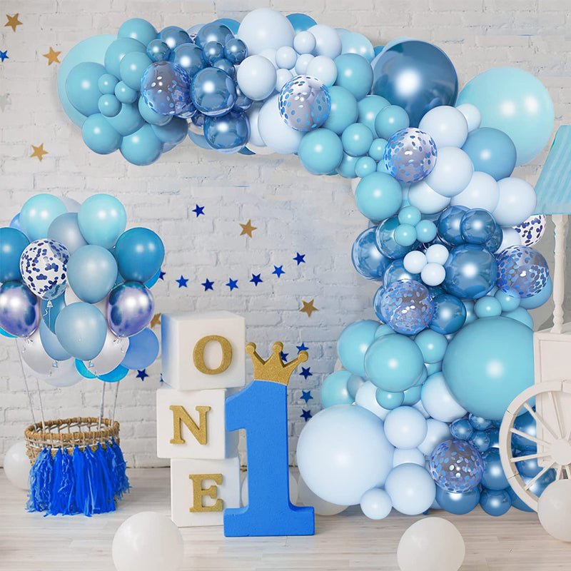 100 Pc Matte Baby Blue Latex, Air or Water Balloons 5" - YauSpark