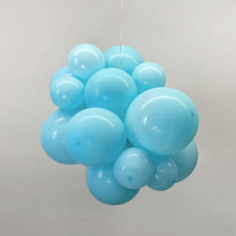100 Pc Matte Baby Blue Latex, Air or Water Balloons 5" - YauSpark