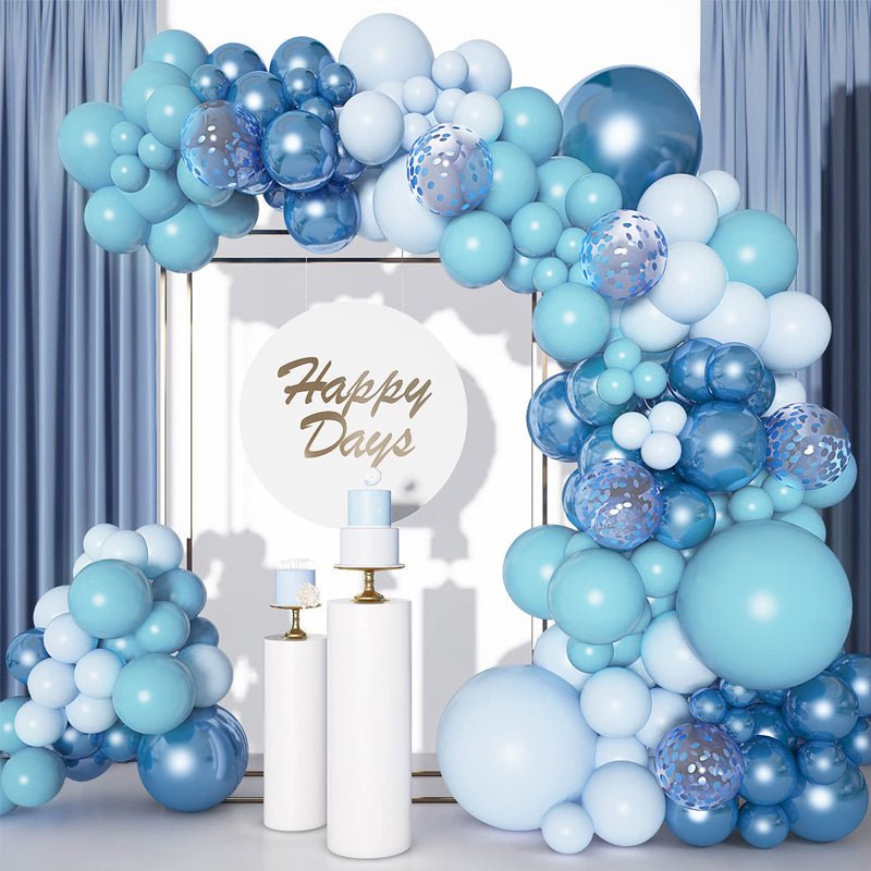 100 Pc Matte Baby Blue Latex, Air or Water Balloons 5" - YauSpark