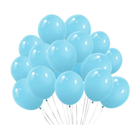 100 Pc Matte Baby Blue Latex, Air or Water Balloons 5" - YauSpark