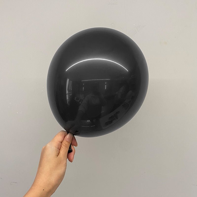 100 Pc Matte Black Latex, Air or Water Balloons 5" - YauSpark