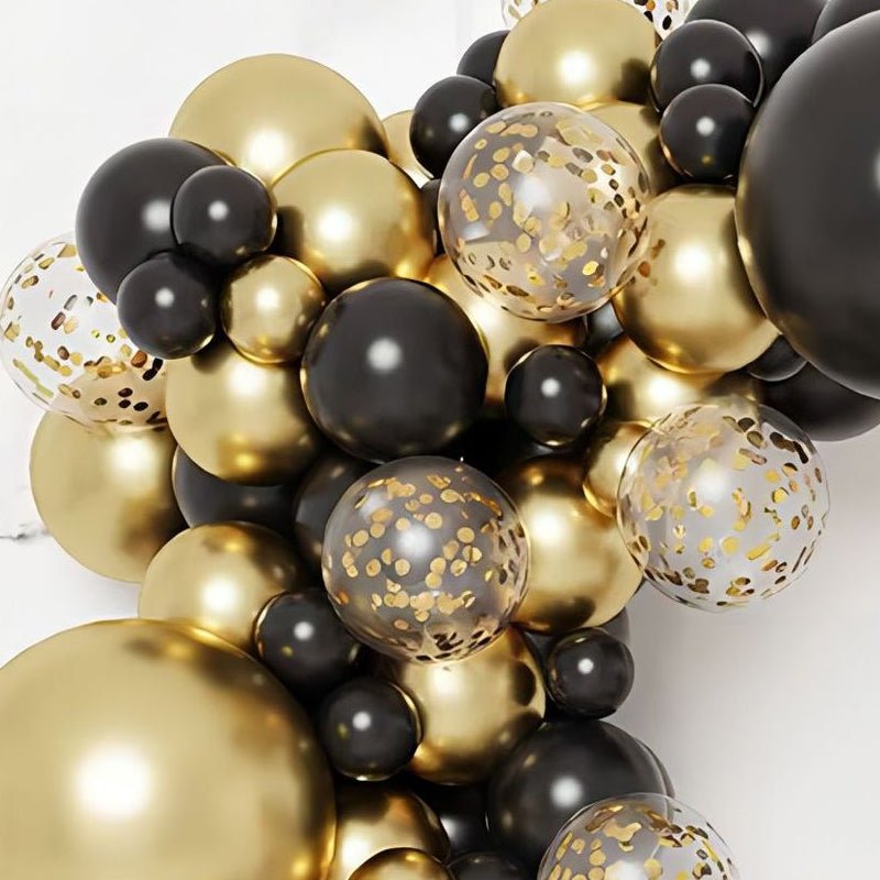 100 Pc Matte Black Latex, Air or Water Balloons 5" - YauSpark