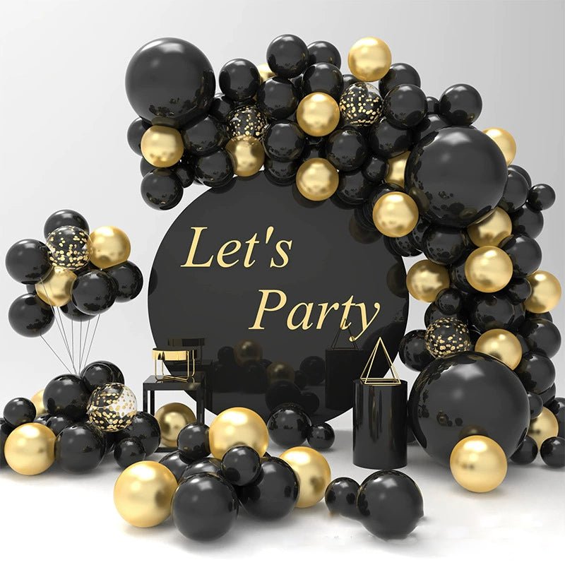 100 Pc Matte Black Latex, Air or Water Balloons 5" - YauSpark