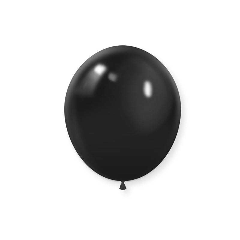 100 Pc Matte Black Latex Helium, Air or Water Balloons 10" - YauSpark