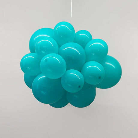 100 Pc Matte Caribbean Blue Latex, Air or Water Balloons 5" - YauSpark